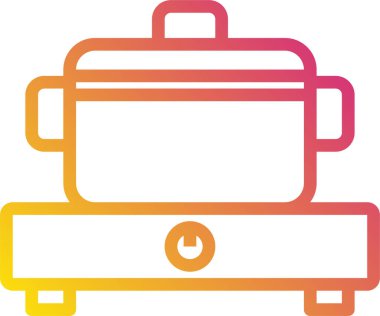 Mutfak sobası basit vektör simgesi