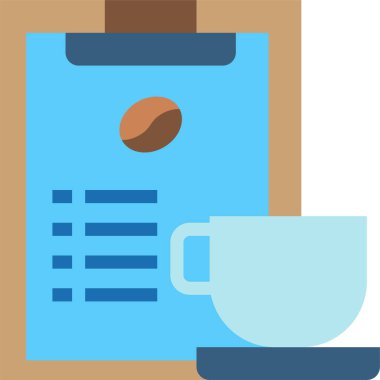 Pano ve kahvenin vektör düz çizimi 