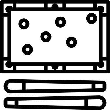 Bilardo oyunu vektör illüstrasyonu 