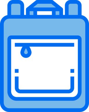 Okul Çantası minimalist vektör simgesi