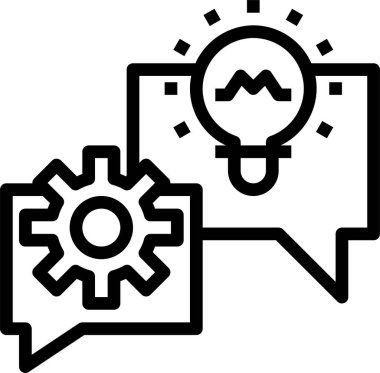 Basit modern fikir simgesi, vektör illüstrasyonu