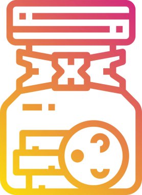 Çikolatalı kurabiye şişesinin vektör illüstrasyon simgesi