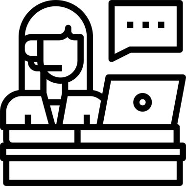 ofis ve iş hattı vektör simgeleri.