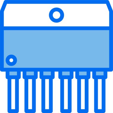 Dijital işlemci simgesi. Çip simgesi. Teknoloji simgesi