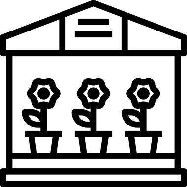 sera ve çiçek vektör simgesi.