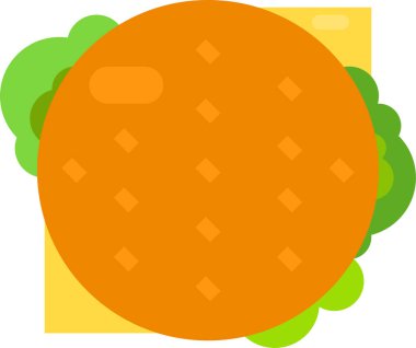 Hamburger yemek ikonu.