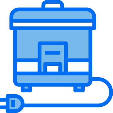 pilav pişiricisinin minimalist vektör simgesi