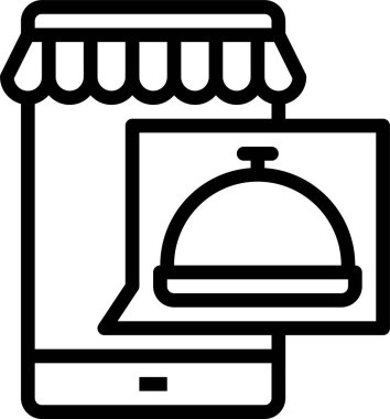  çevrimiçi restoran konsepti vektör illüstrasyonu