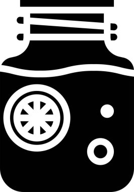 kavanoz vektör illüstrasyonunda meyve suyu 