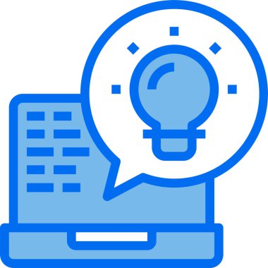 Basit modern fikir simgesi, vektör illüstrasyonu