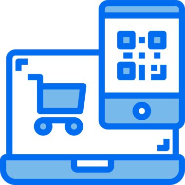 Alışveriş kavramının minimalist vektör simgesi 