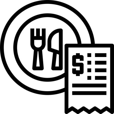 Fatura vektör simgesi. Bill simgesi şablonu.