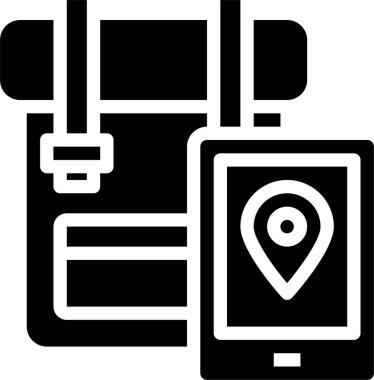 Pin konumunun minimalist vektör simgesi 