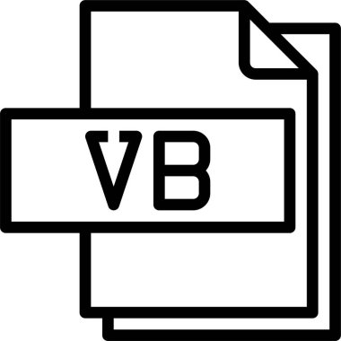 vb dosya biçimi vektör illüstrasyonu 