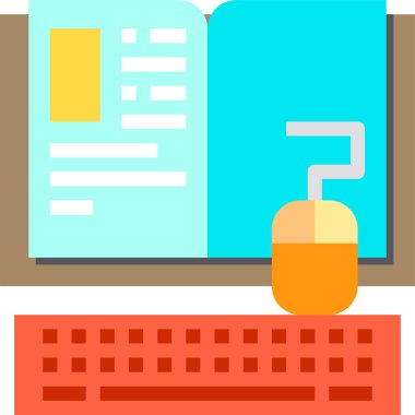 kitap simgesi vektör illüstrasyonu