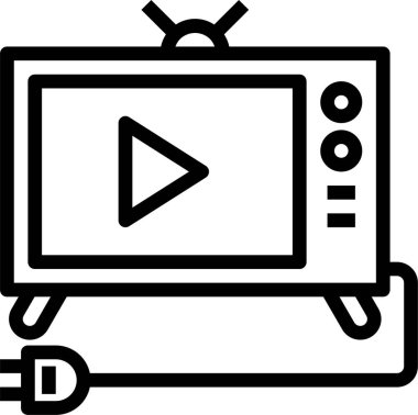minimalistic vector icon of television