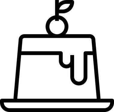 Bir pudingin vektör çizimi