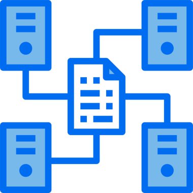 Veritabanı kavramının minimalist vektör simgesi 