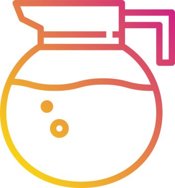 Kahve ısıtıcısı vektör simgesi