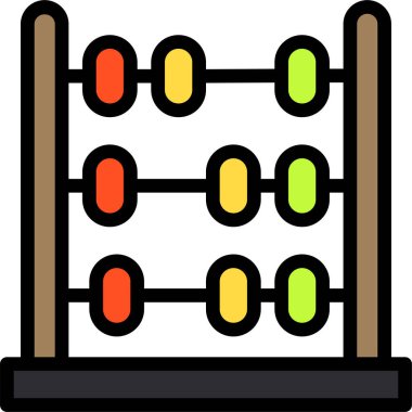 Modern tasarım minimalist vektör simgesi, abaküs