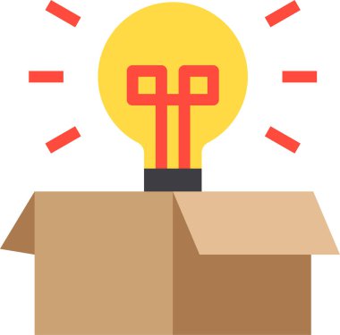 Basit modern fikir simgesi, vektör illüstrasyonu