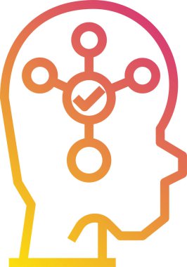 Basit modern fikir simgesi, vektör illüstrasyonu