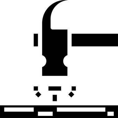 Çekiç ikonu vektör illüstrasyonu