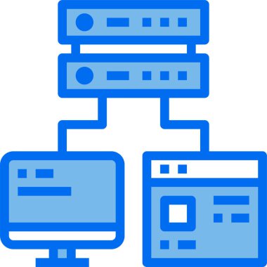 Veritabanı kavramının minimalist vektör simgesi 