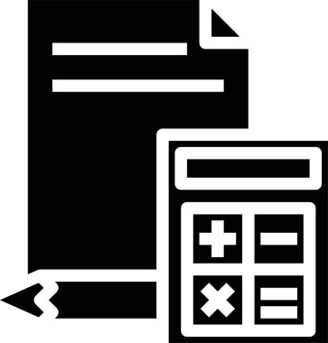 Hesap makinesinin vektör illüstrasyon simgesi