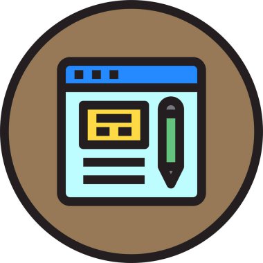 Web tarayıcı, basit vektör simgesi tasarımı