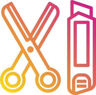 makas çizgi vektör simgesi