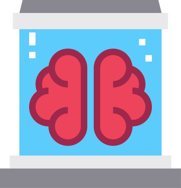 İnsan beyni simgesi, vektör illüstrasyonu