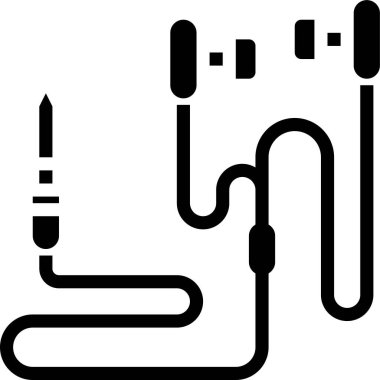 Kulaklık simgesinin vektör illüstrasyonu