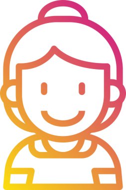 çocuk Avatar. çocuk, kız vektör illüstrasyonu 