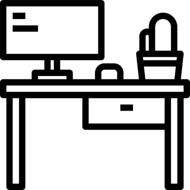 Bilgisayarın stil minimalist vektör simgesi