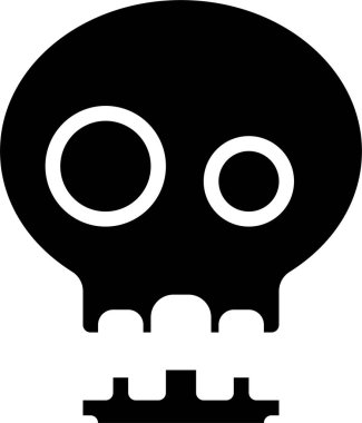 Kafatasının minimalist vektör simgesi