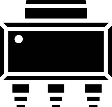 Dijital işlemci simgesi. Çip simgesi. Teknoloji simgesi