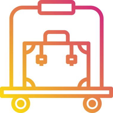 çanta simgesi vektör illüstrasyonu