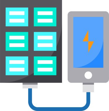 Güneş enerjisi basit vektör simgesi