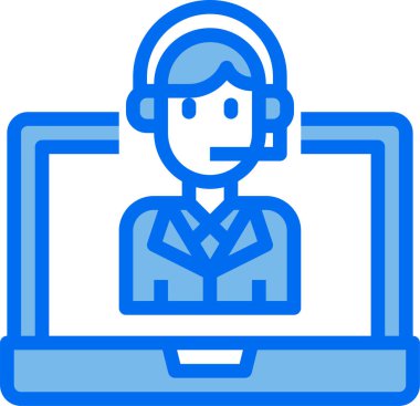 Müşteri hizmeti simgesi, vektör illüstrasyonu