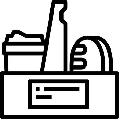 Restorandaki paketin vektör illüstrasyonu