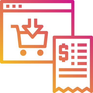 Alışveriş kavramının minimalist vektör simgesi 