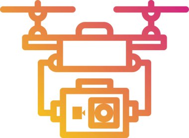 Hareket kamerasının basit simgesi, vektör illüstrasyonu