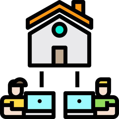 dizüstü bilgisayar çizgisi vektör simgesi.