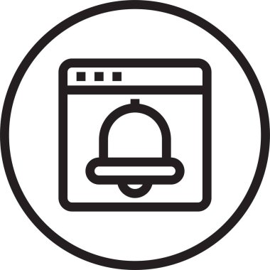 Çan simgesi vektör illüstrasyonu