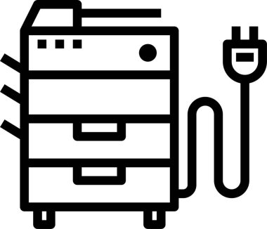 Kopyalama makinesinin minimalist vektör simgesi