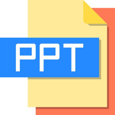 ppt dosya biçimi vektör illüstrasyonu 