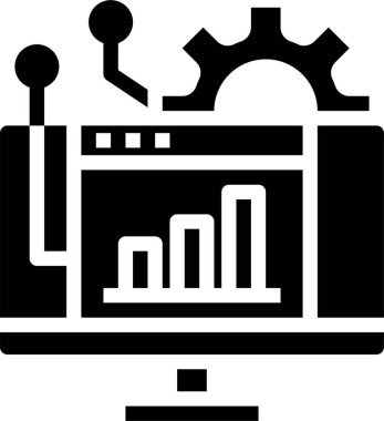 Bilgisayarın stil minimalist vektör simgesi