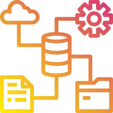 sunucu minimalist vektör simgesi