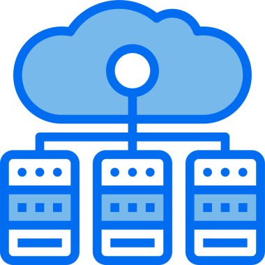 Bulut depolamasının vektör illüstrasyon simgesi 